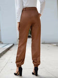 Wild Pure Bow Tie High Waist Slim Casual Pants Straight Feet Pants