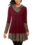 Leopard Print Long-sleeved T-shirts