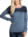 Fashion Lace Panel T Shirts